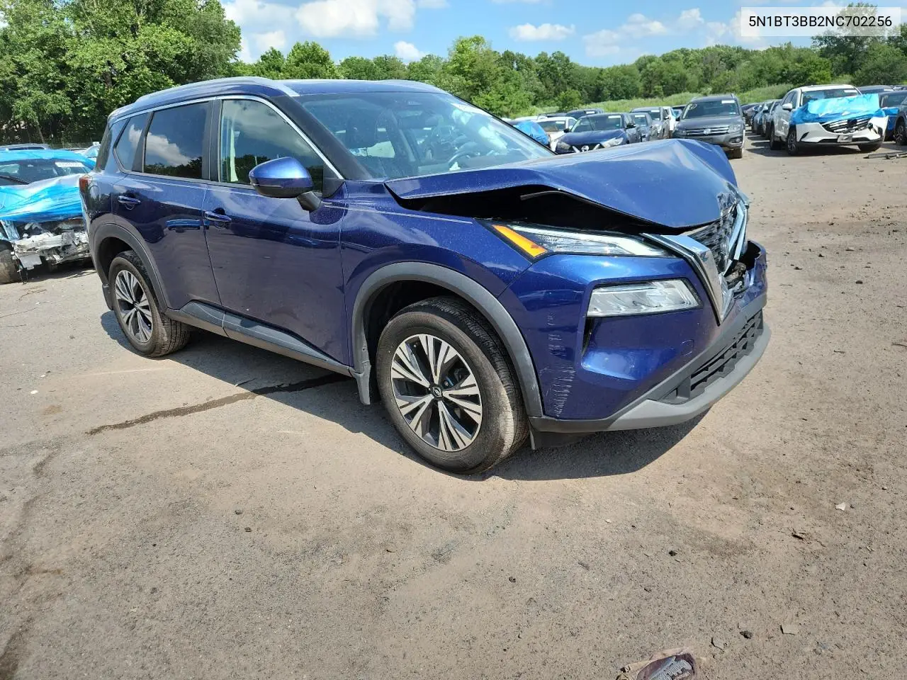2022 Nissan Rogue Sv VIN: 5N1BT3BB2NC702256 Lot: 63512075