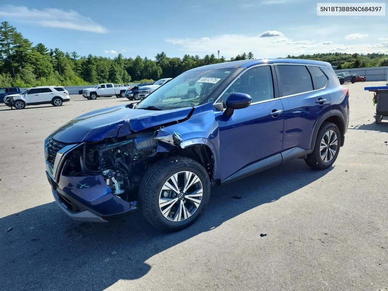 2022 Nissan Rogue Sv VIN: 5N1BT3BB5NC684397 Lot: 65512175