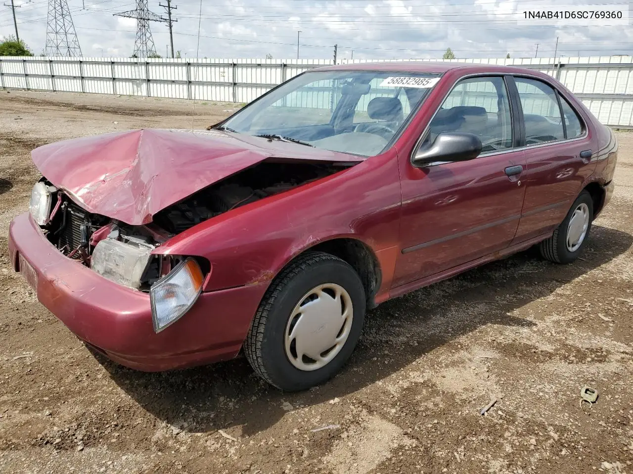 1995 Nissan Sentra Base VIN: 1N4AB41D6SC769360 Lot: 58832985