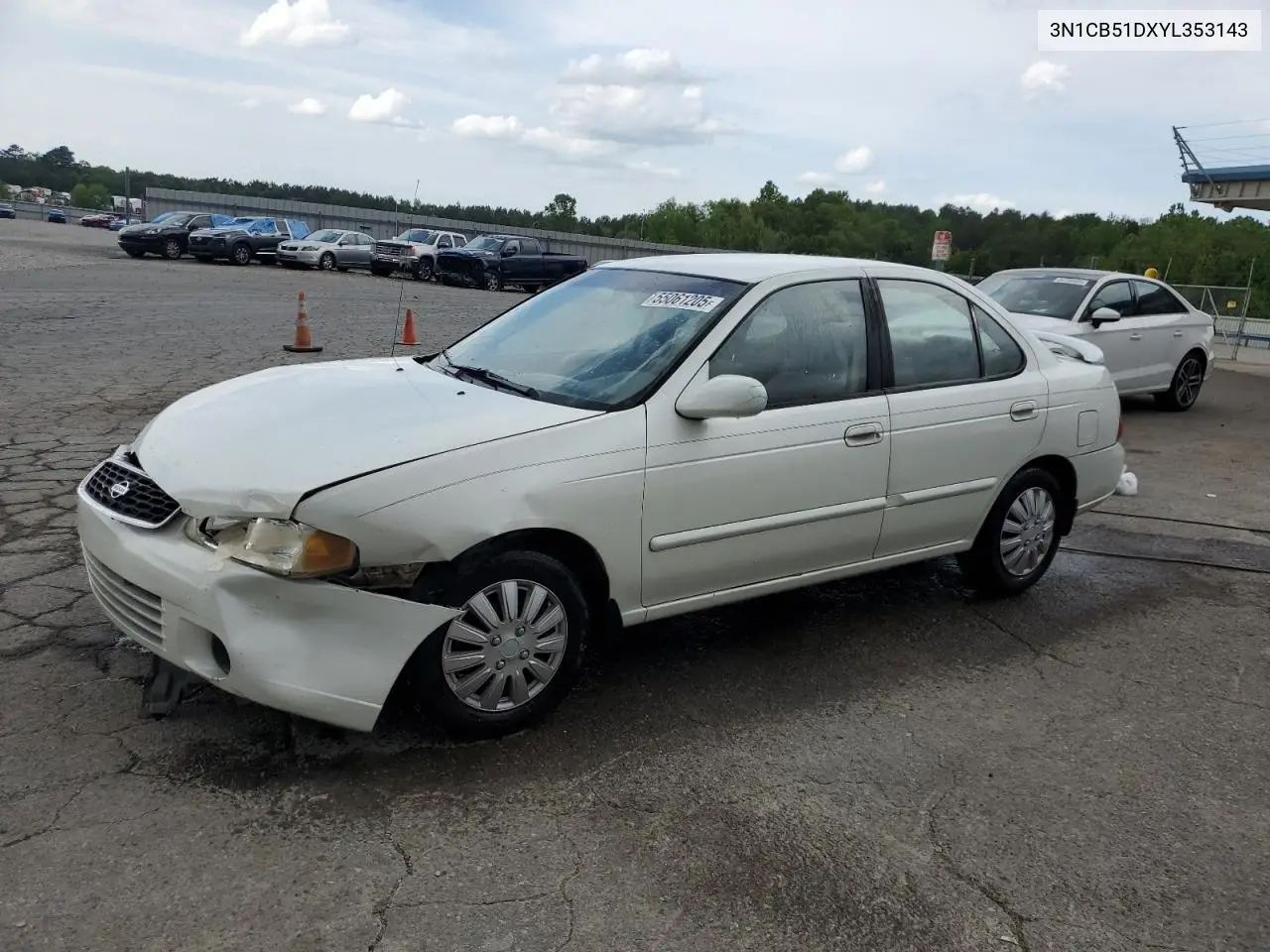 2000 Nissan Sentra Base VIN: 3N1CB51DXYL353143 Lot: 55061205