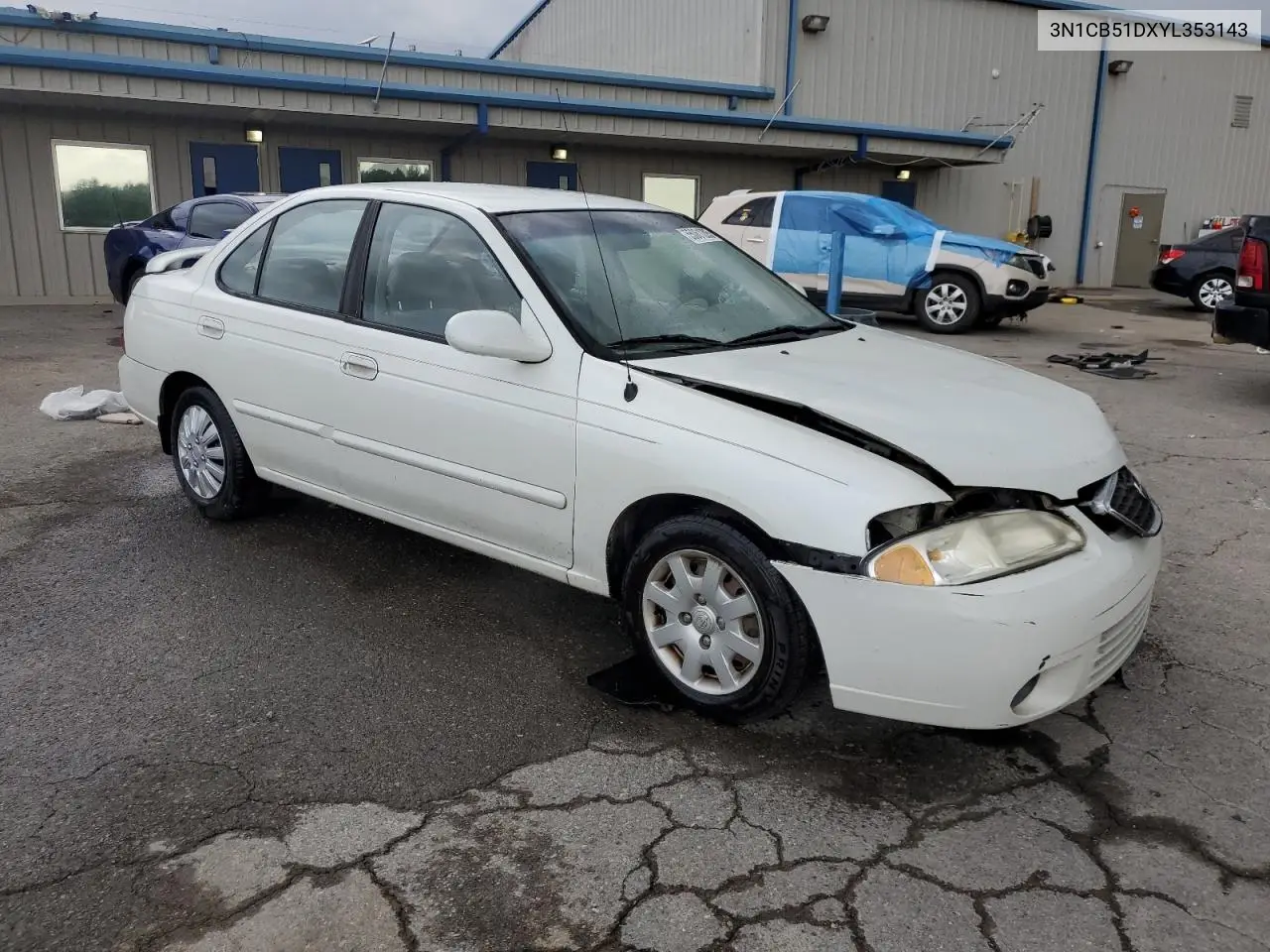 2000 Nissan Sentra Base VIN: 3N1CB51DXYL353143 Lot: 55061205