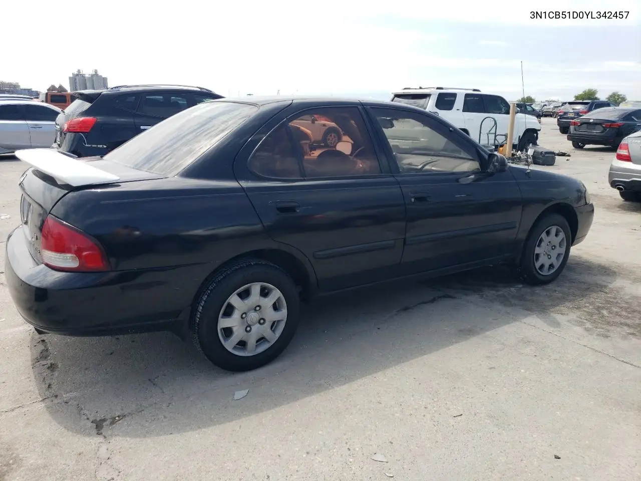 2000 Nissan Sentra Base VIN: 3N1CB51D0YL342457 Lot: 55989485
