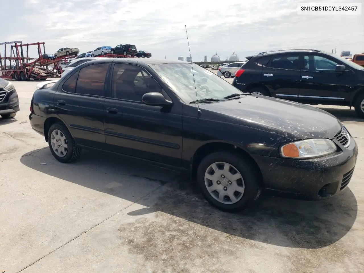 2000 Nissan Sentra Base VIN: 3N1CB51D0YL342457 Lot: 55989485