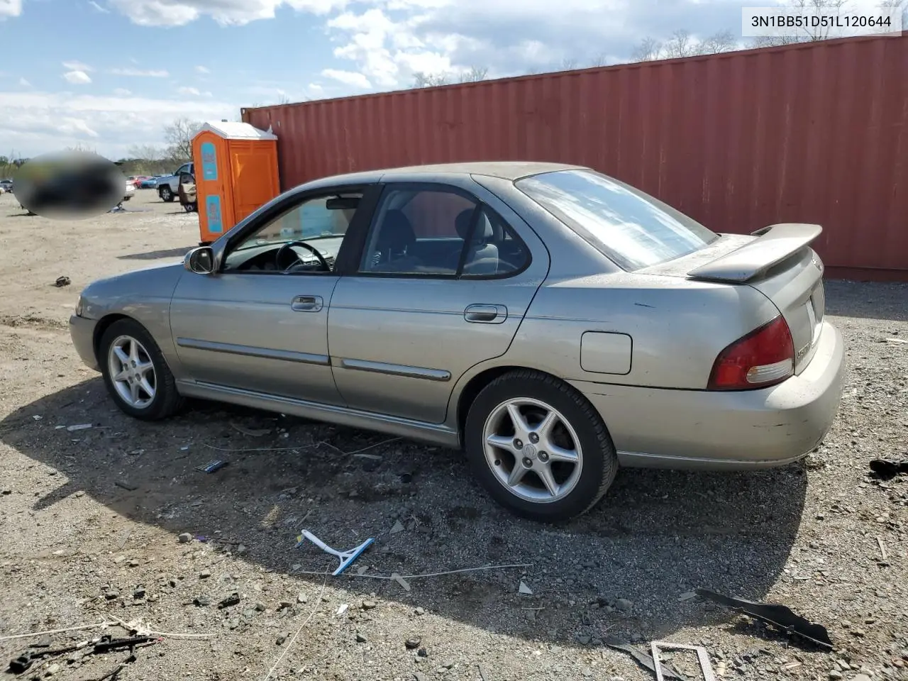 2001 Nissan Sentra Se VIN: 3N1BB51D51L120644 Lot: 53295745