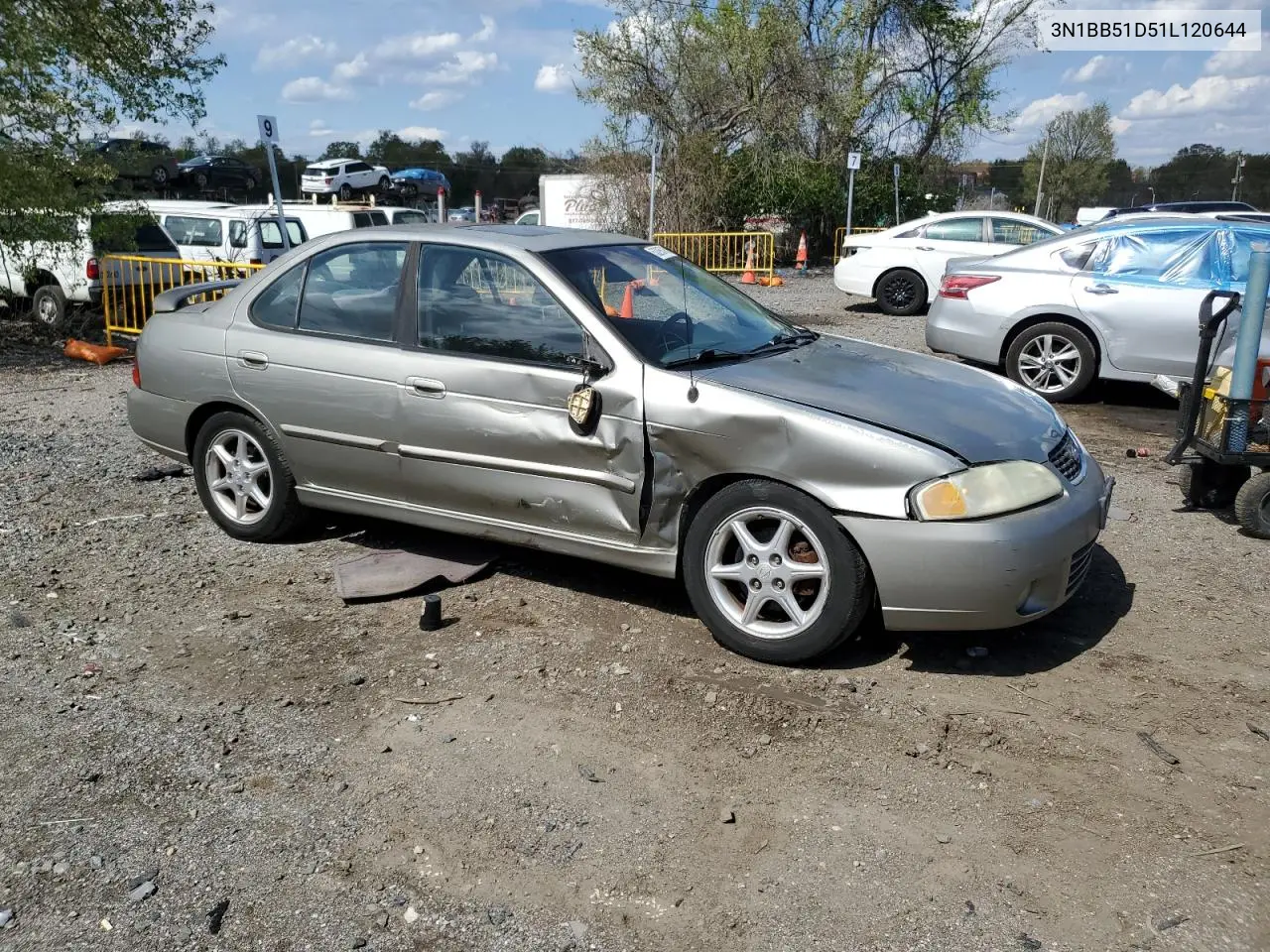 2001 Nissan Sentra Se VIN: 3N1BB51D51L120644 Lot: 53295745