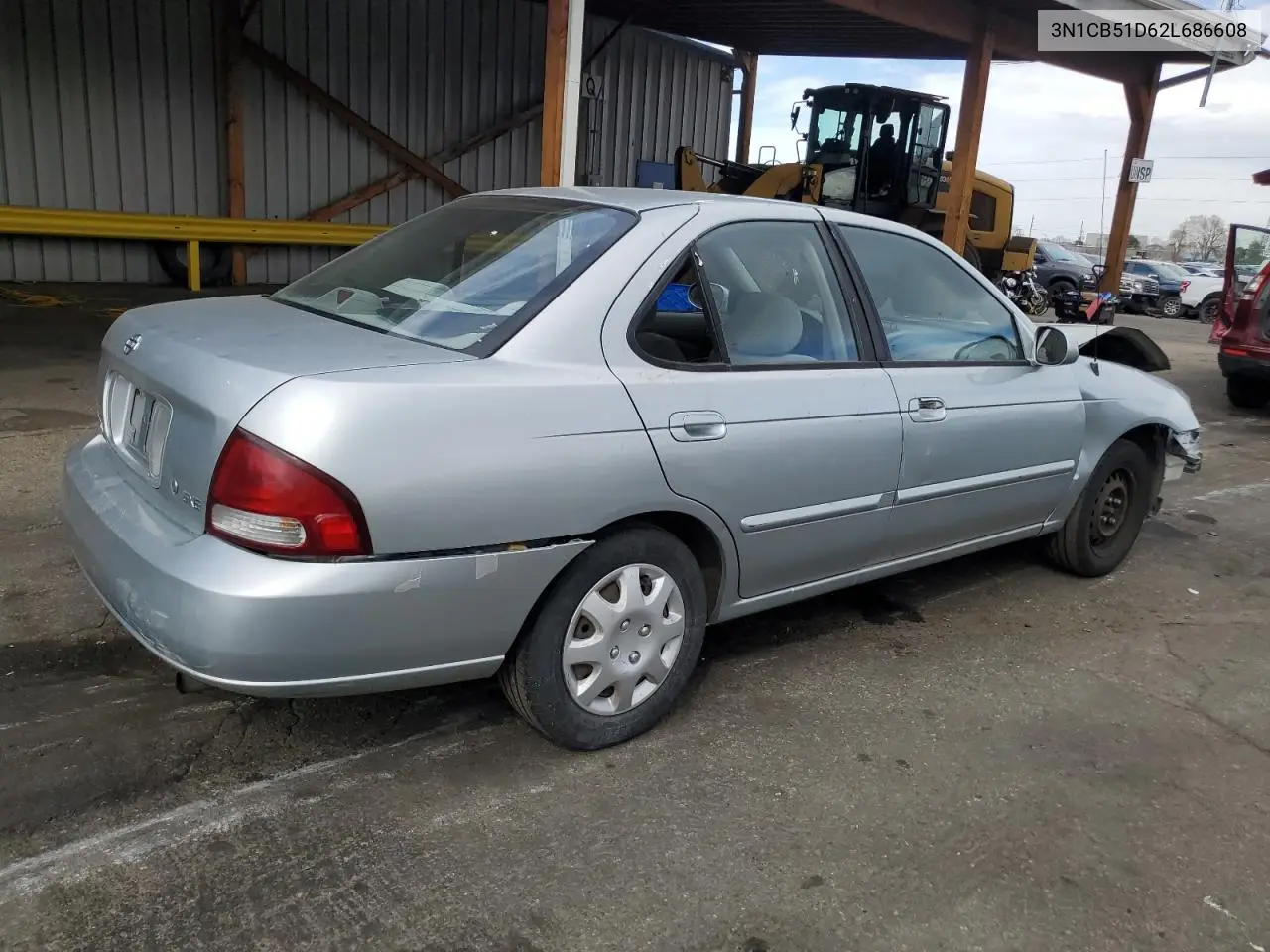 2002 Nissan Sentra Xe VIN: 3N1CB51D62L686608 Lot: 51101075