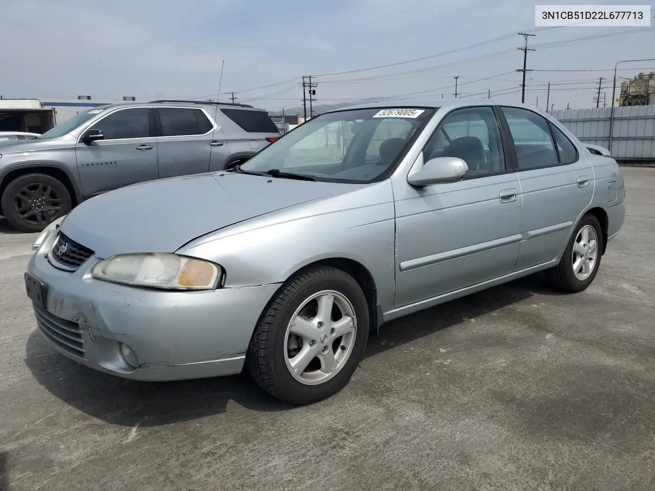 2002 Nissan Sentra Xe VIN: 3N1CB51D22L677713 Lot: 52679005