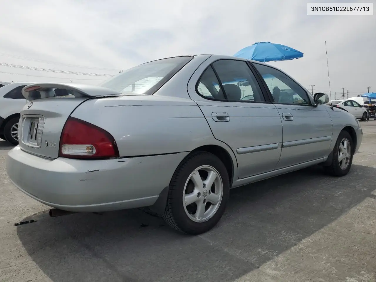 2002 Nissan Sentra Xe VIN: 3N1CB51D22L677713 Lot: 52679005
