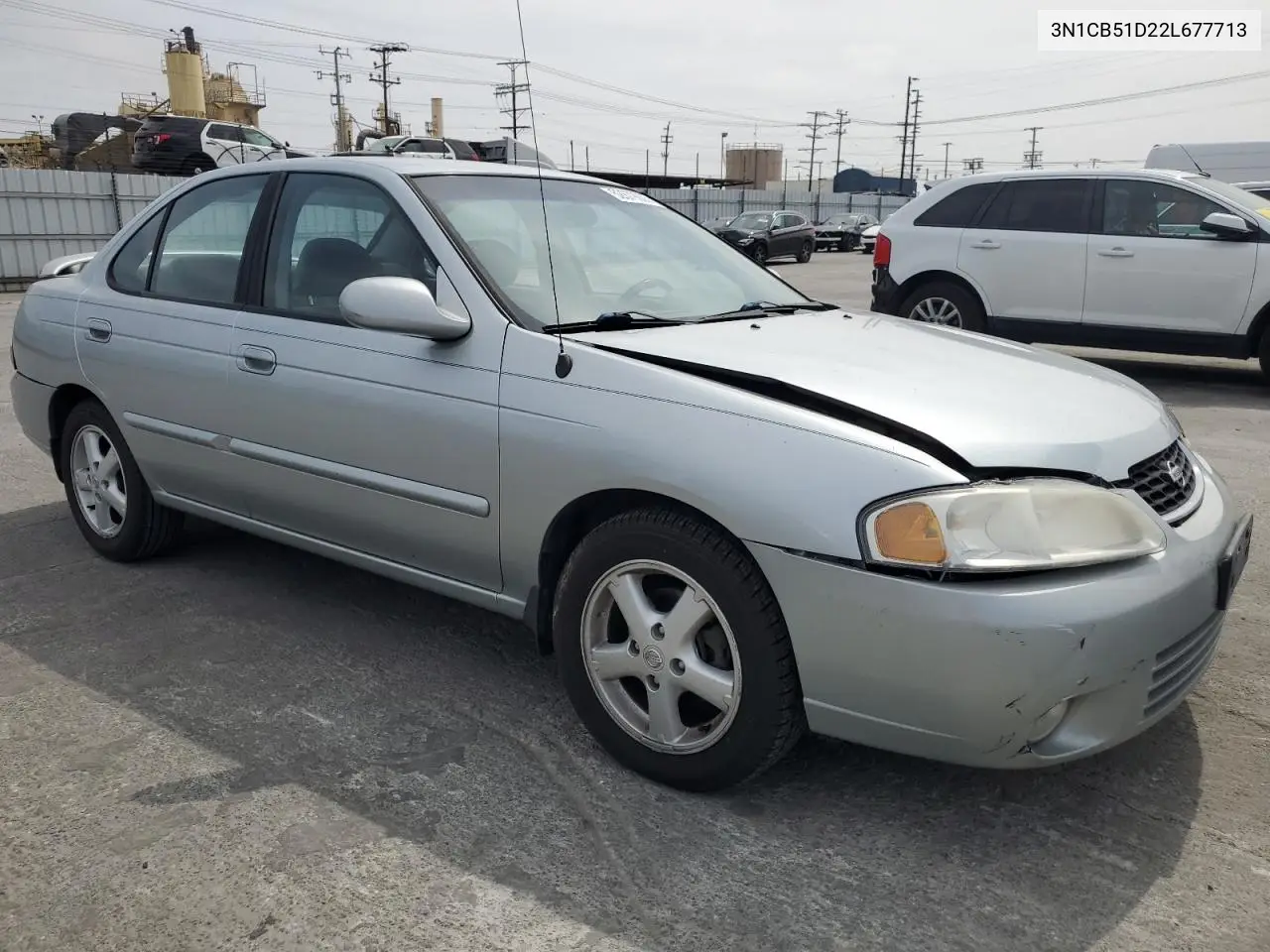 2002 Nissan Sentra Xe VIN: 3N1CB51D22L677713 Lot: 52679005