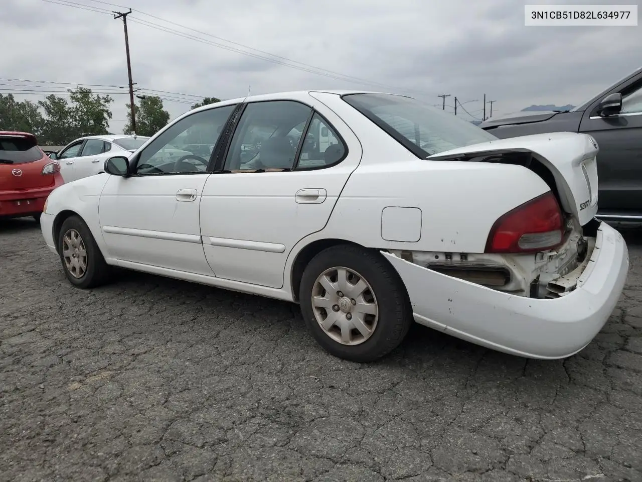 2002 Nissan Sentra Xe VIN: 3N1CB51D82L634977 Lot: 55840055