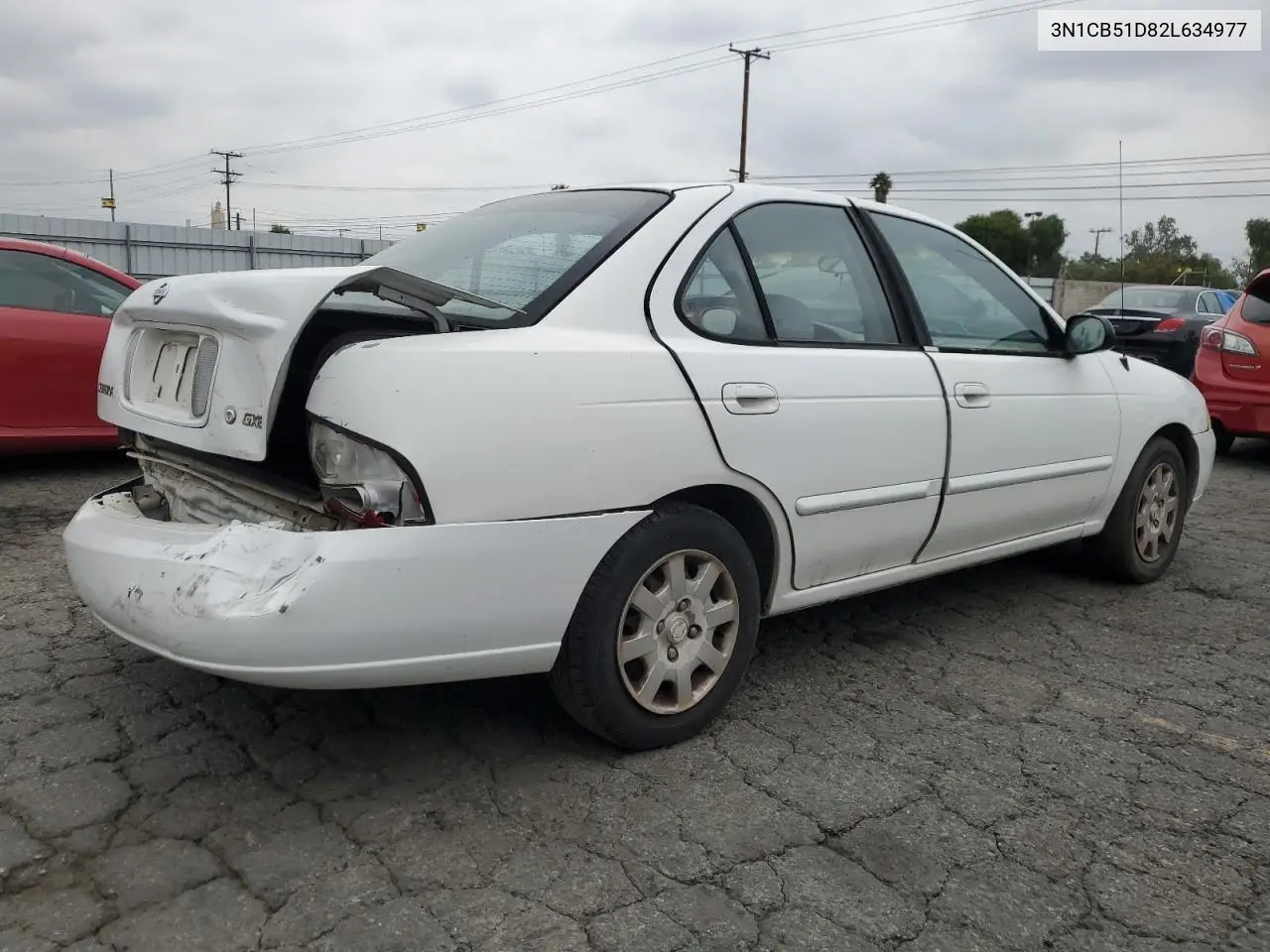 2002 Nissan Sentra Xe VIN: 3N1CB51D82L634977 Lot: 55840055