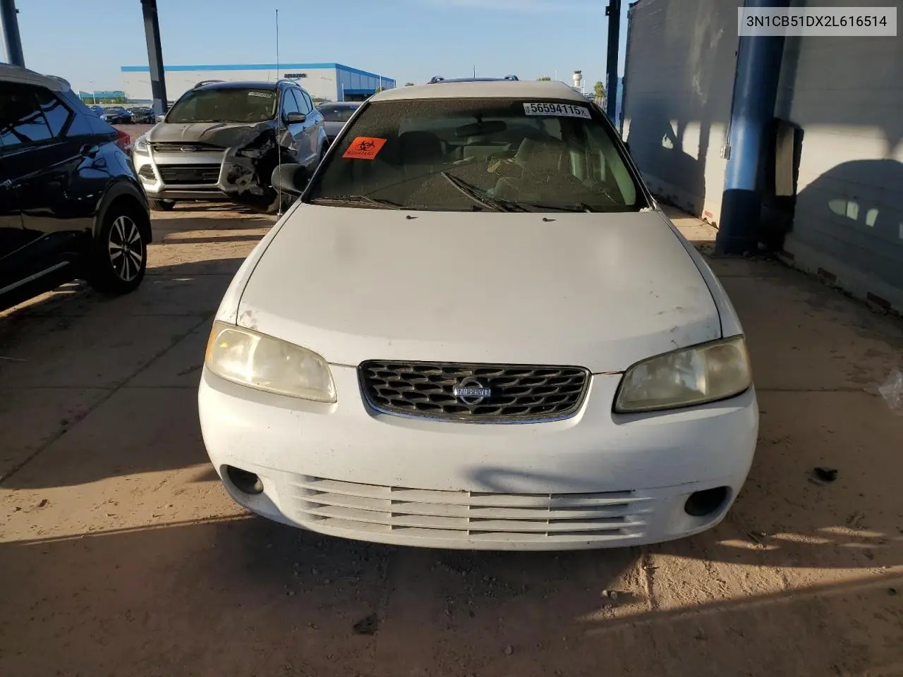 2002 Nissan Sentra Xe VIN: 3N1CB51DX2L616514 Lot: 56594115
