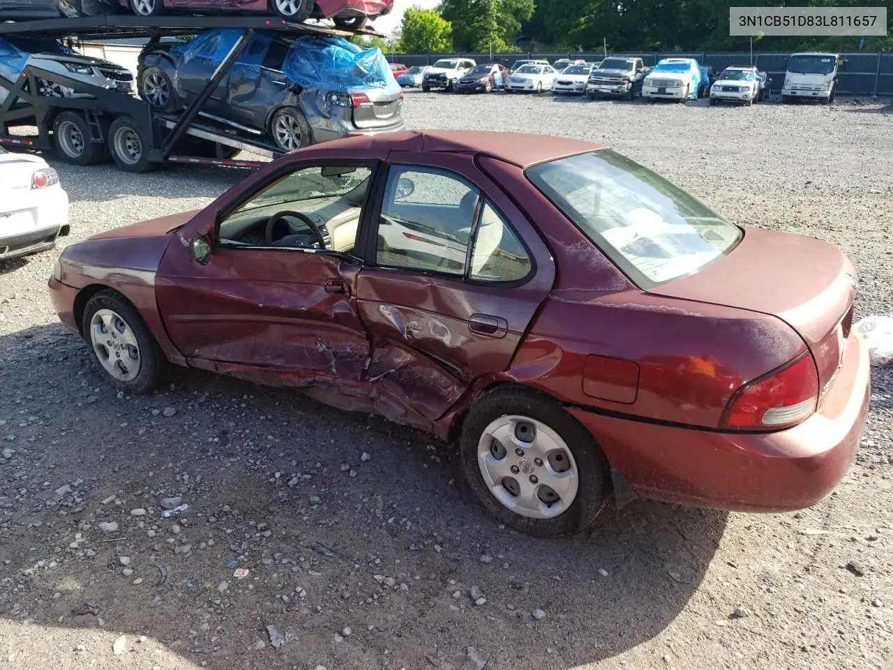 2003 Nissan Sentra Xe VIN: 3N1CB51D83L811657 Lot: 55761275