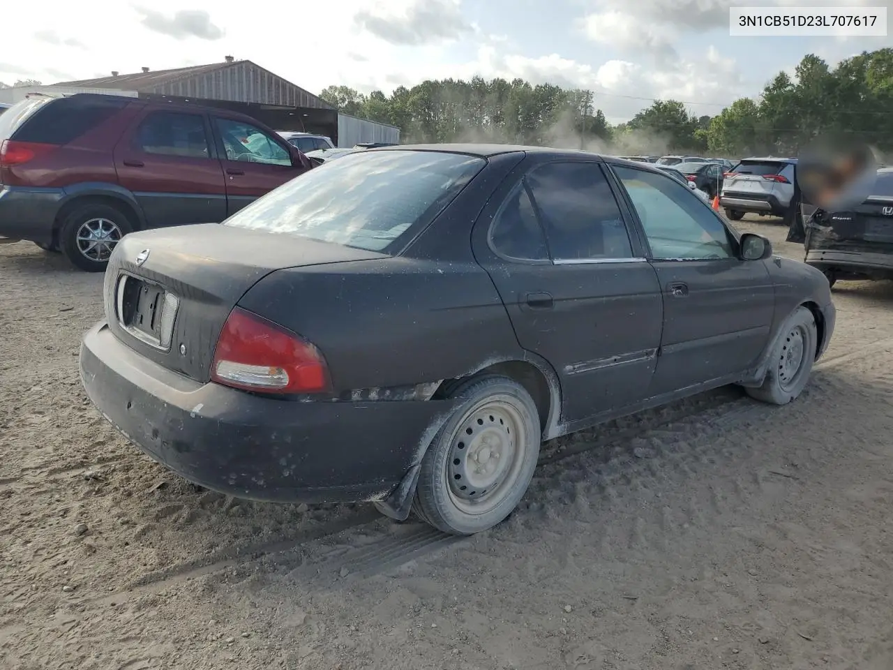 2003 Nissan Sentra Xe VIN: 3N1CB51D23L707617 Lot: 59322055