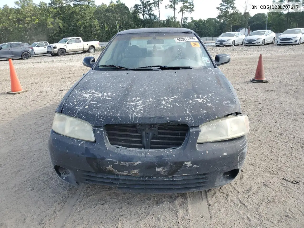 2003 Nissan Sentra Xe VIN: 3N1CB51D23L707617 Lot: 59322055