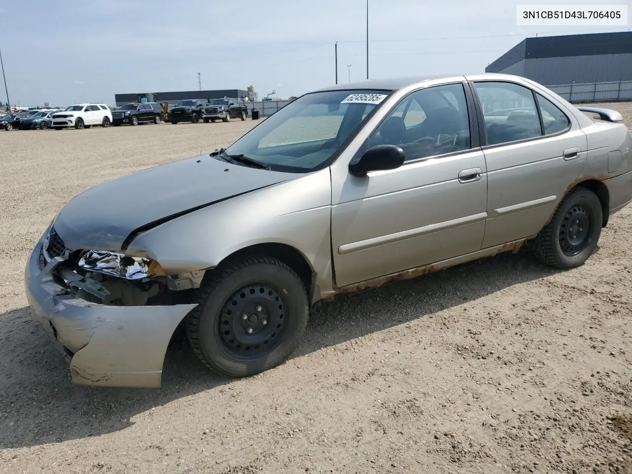 2003 Nissan Sentra Xe VIN: 3N1CB51D43L706405 Lot: 62495285