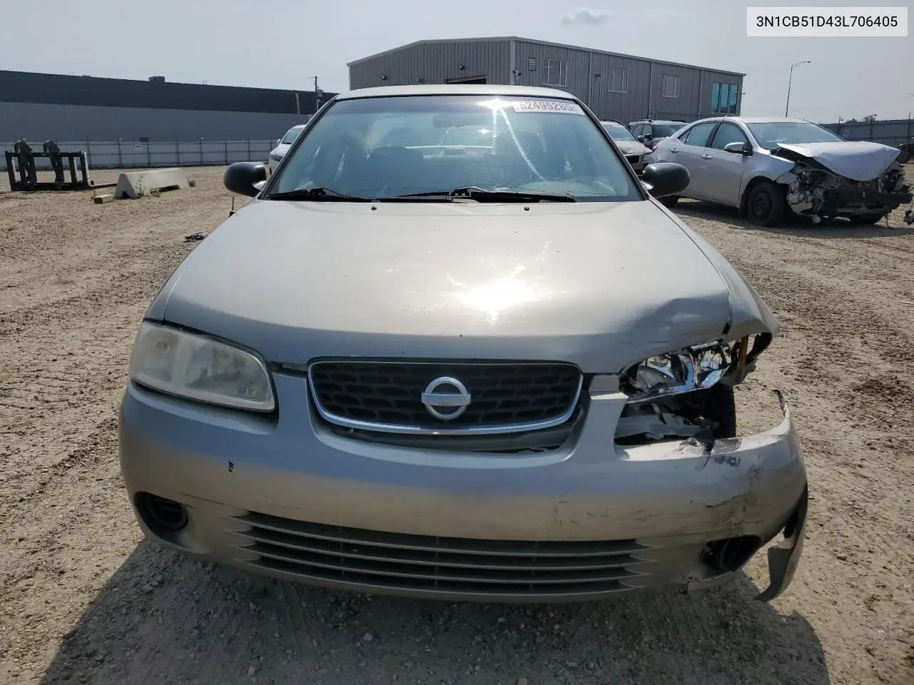 2003 Nissan Sentra Xe VIN: 3N1CB51D43L706405 Lot: 62495285