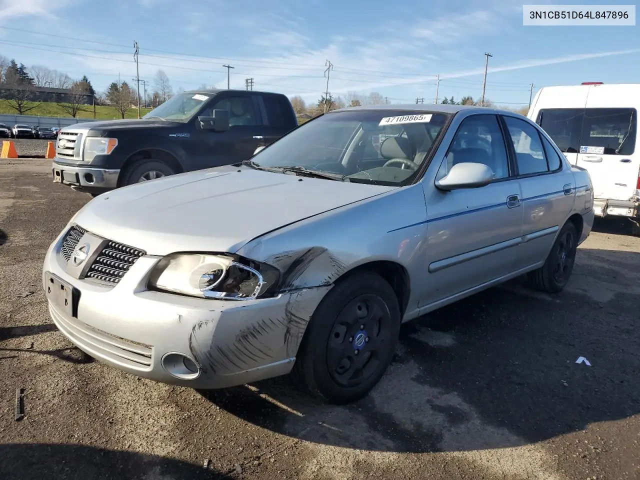 2004 Nissan Sentra 1.8 VIN: 3N1CB51D64L847896 Lot: 47109865
