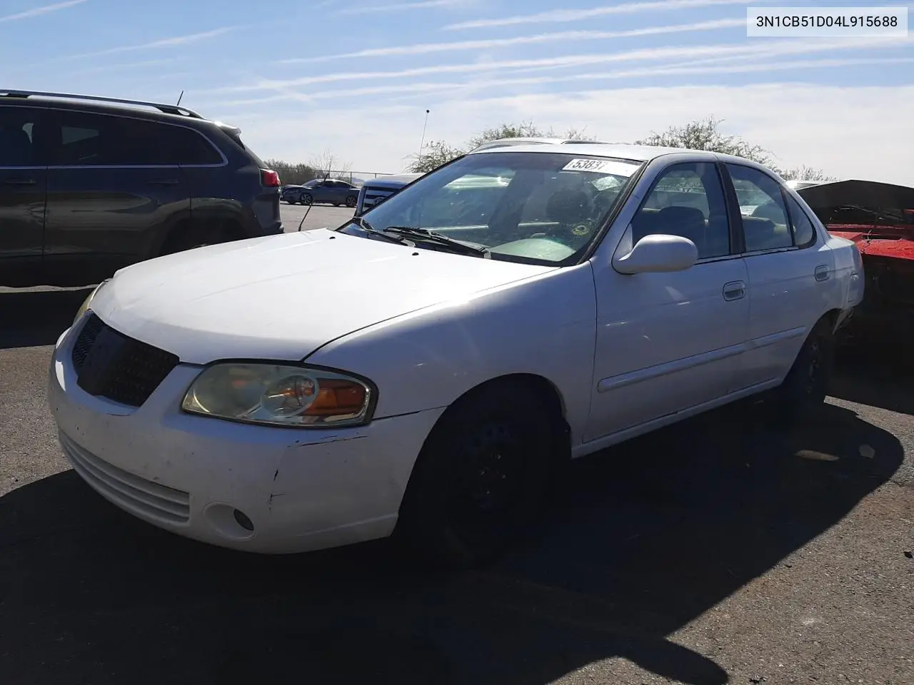 2004 Nissan Sentra 1.8 VIN: 3N1CB51D04L915688 Lot: 53837195