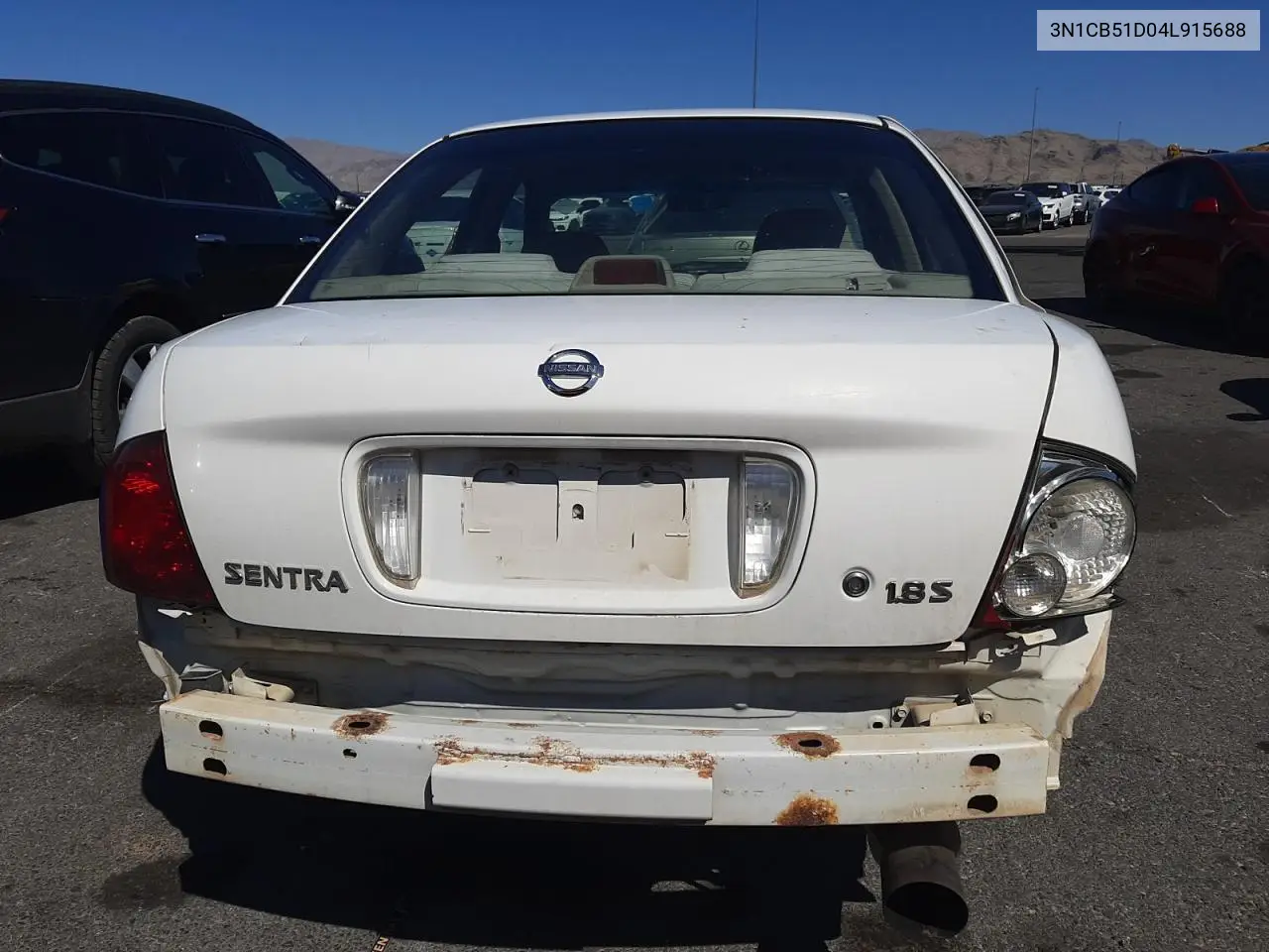 2004 Nissan Sentra 1.8 VIN: 3N1CB51D04L915688 Lot: 53837195