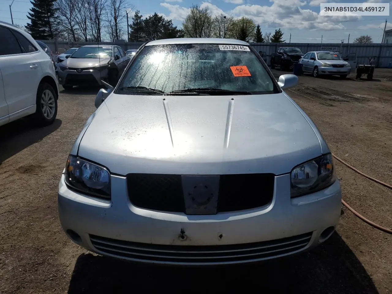2004 Nissan Sentra Se-R Spec V VIN: 3N1AB51D34L459127 Lot: 55736745