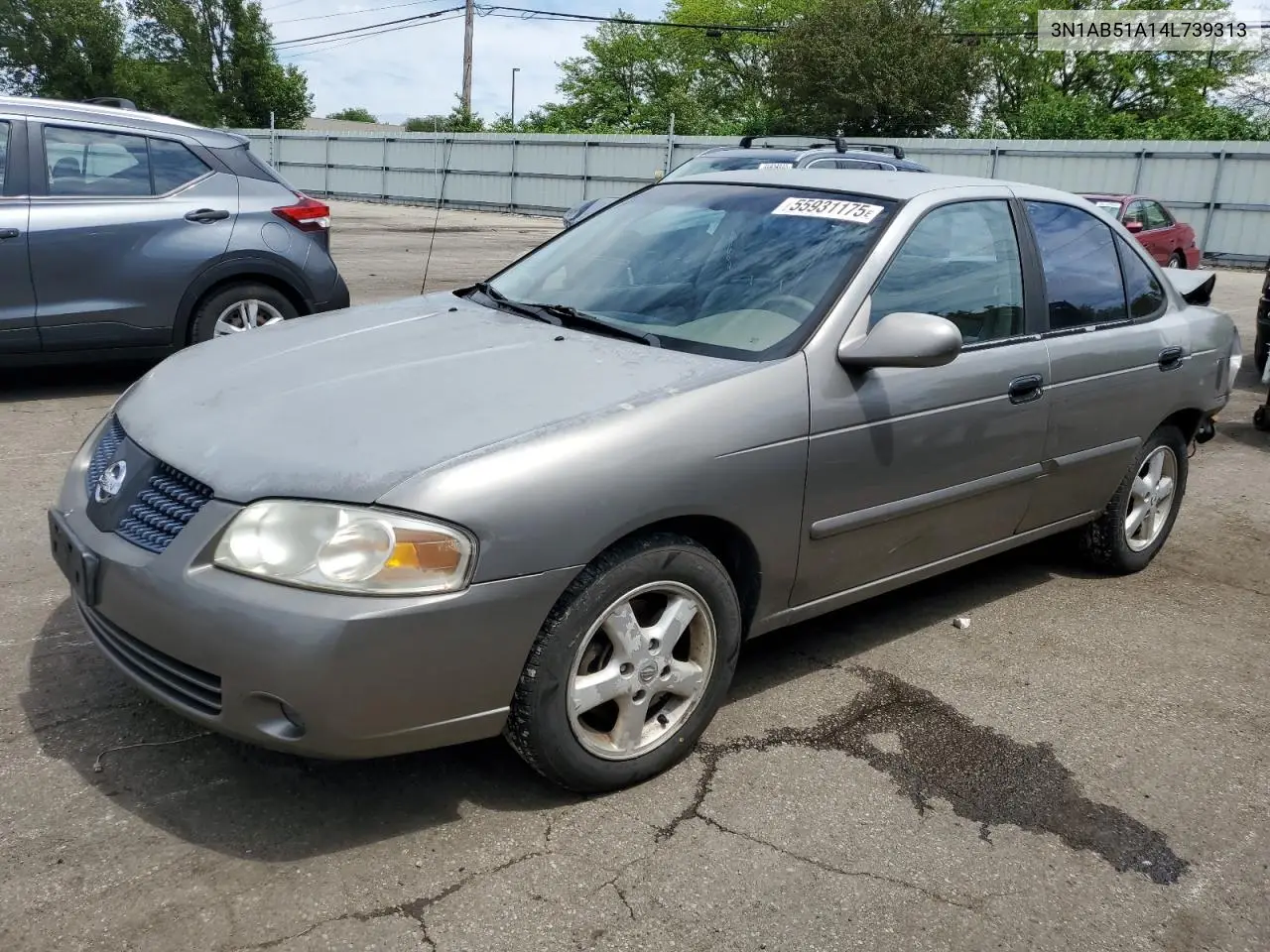 2004 Nissan Sentra 2.5S VIN: 3N1AB51A14L739313 Lot: 55931175