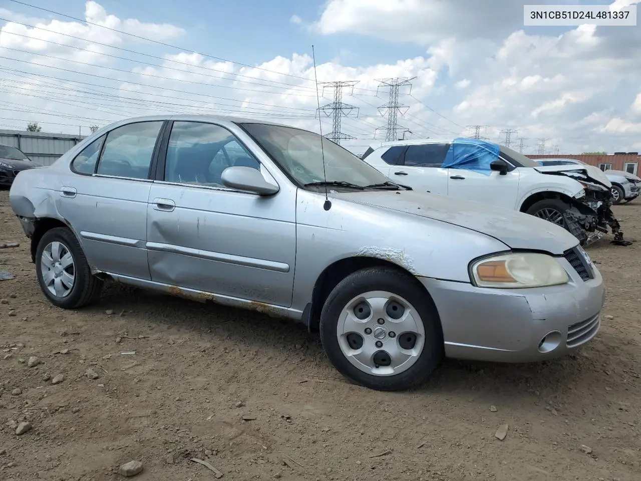 2004 Nissan Sentra 1.8 VIN: 3N1CB51D24L481337 Lot: 56649905