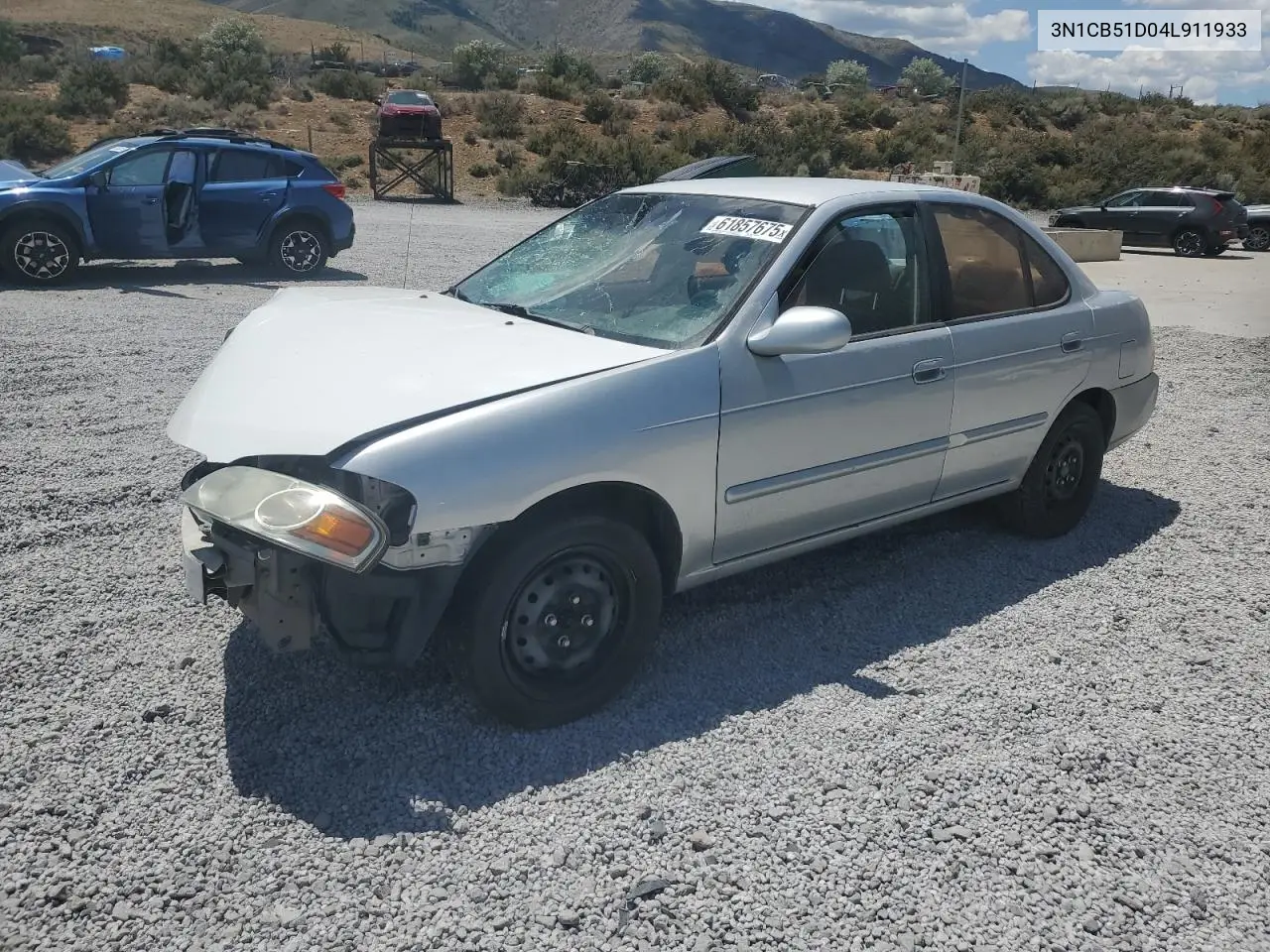 2004 Nissan Sentra 1.8 VIN: 3N1CB51D04L911933 Lot: 61857675
