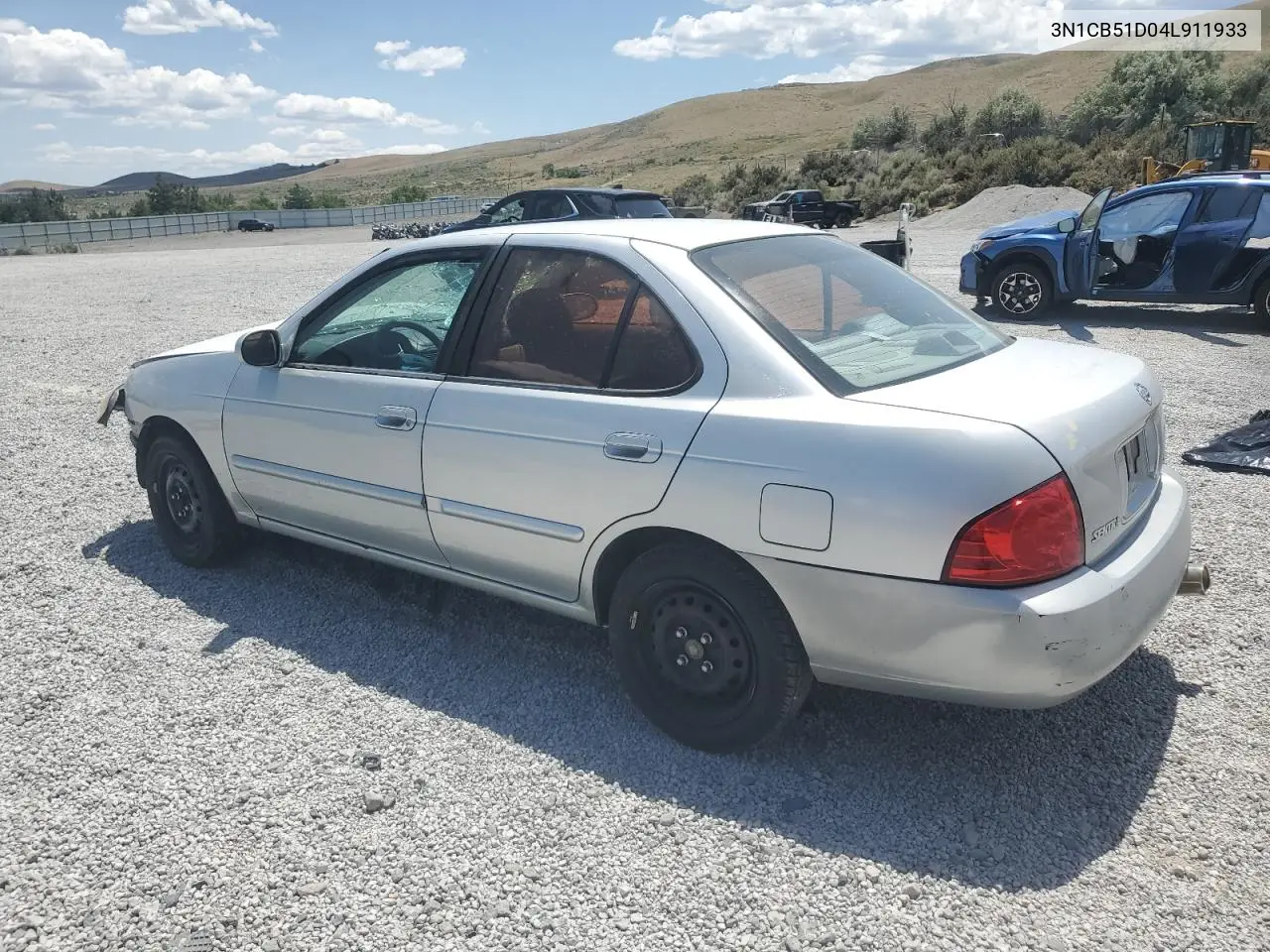 2004 Nissan Sentra 1.8 VIN: 3N1CB51D04L911933 Lot: 61857675