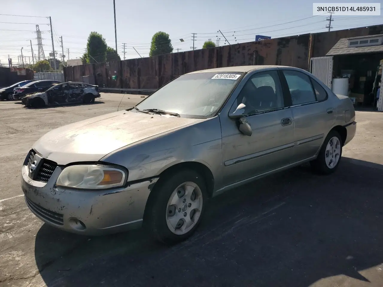 2004 Nissan Sentra 1.8 VIN: 3N1CB51D14L485931 Lot: 62018305