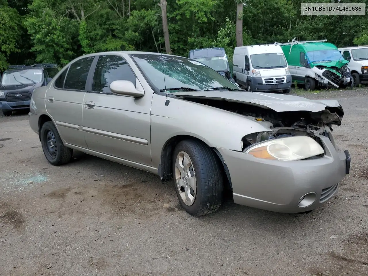 2004 Nissan Sentra 1.8 VIN: 3N1CB51D74L480636 Lot: 62811075
