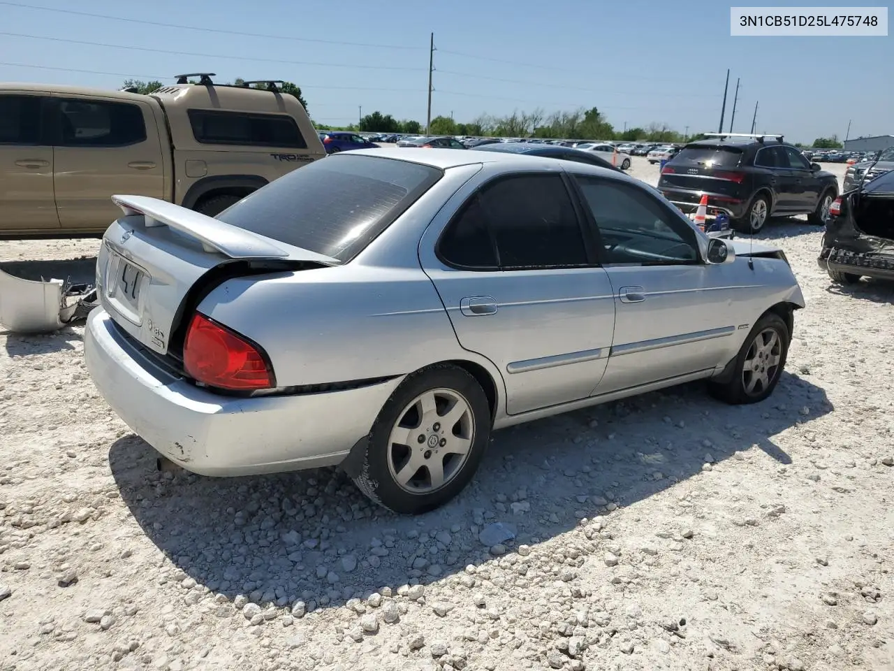 2005 Nissan Sentra 1.8 VIN: 3N1CB51D25L475748 Lot: 52595465