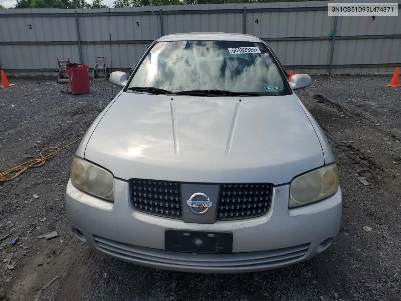 2005 Nissan Sentra 1.8 VIN: 3N1CB51D95L474371 Lot: 56182935