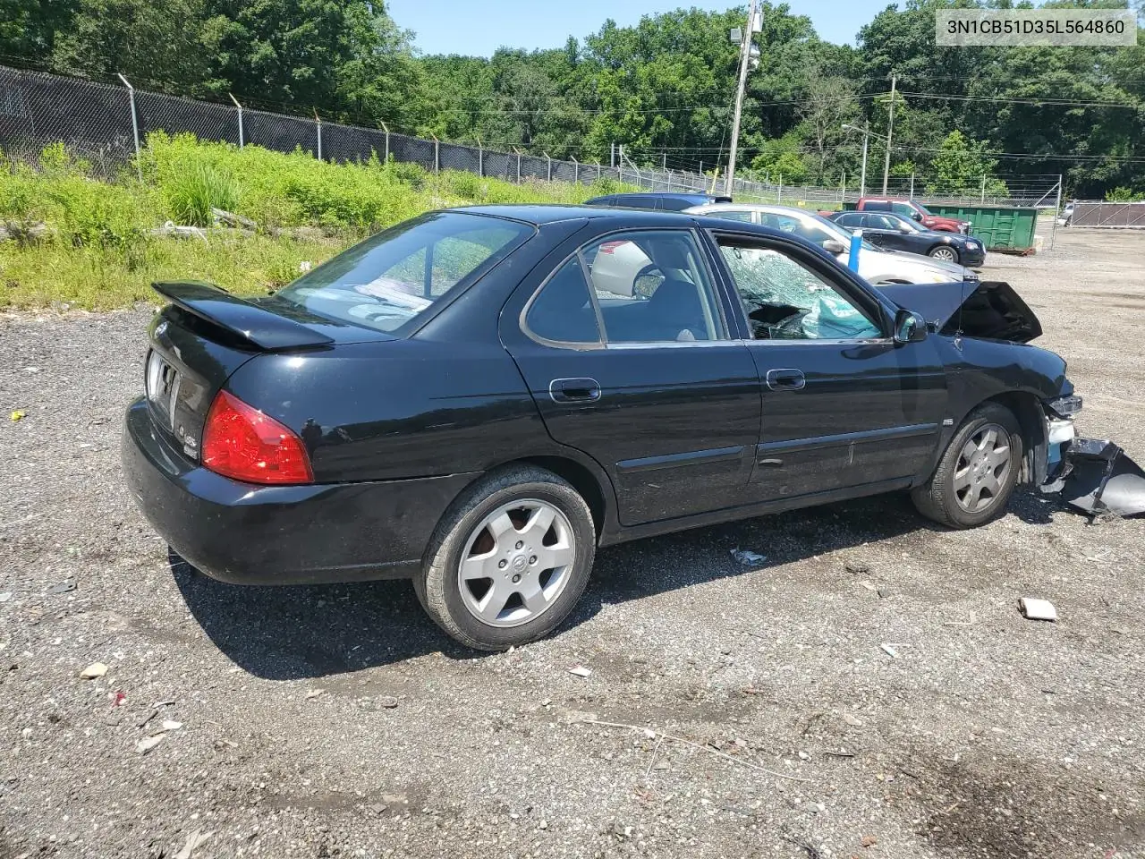 2005 Nissan Sentra 1.8 VIN: 3N1CB51D35L564860 Lot: 61165435