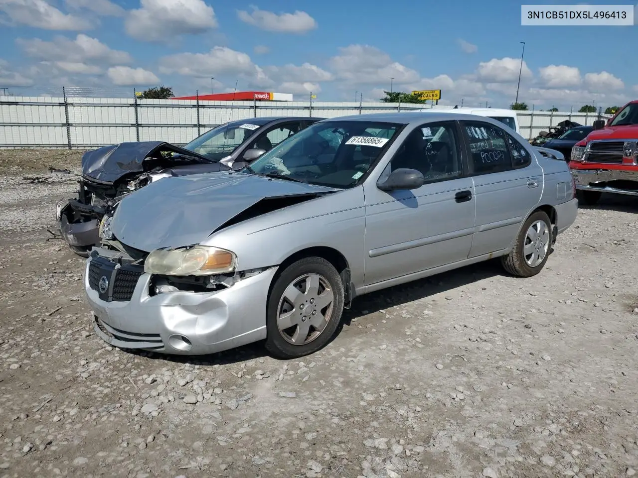 2005 Nissan Sentra 1.8 VIN: 3N1CB51DX5L496413 Lot: 61358865