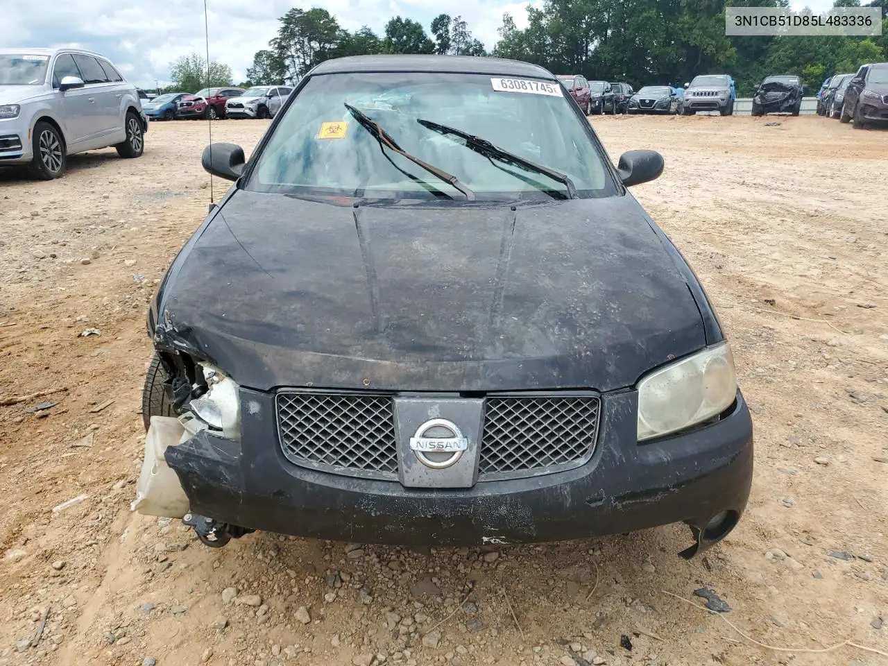 2005 Nissan Sentra 1.8 VIN: 3N1CB51D85L483336 Lot: 63081745