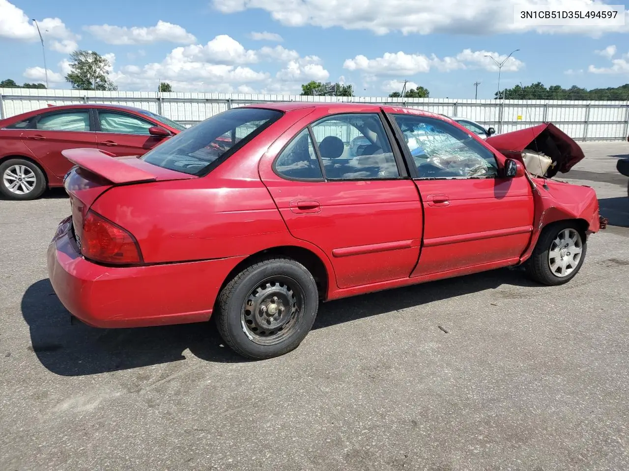 2005 Nissan Sentra 1.8 VIN: 3N1CB51D35L494597 Lot: 63289375