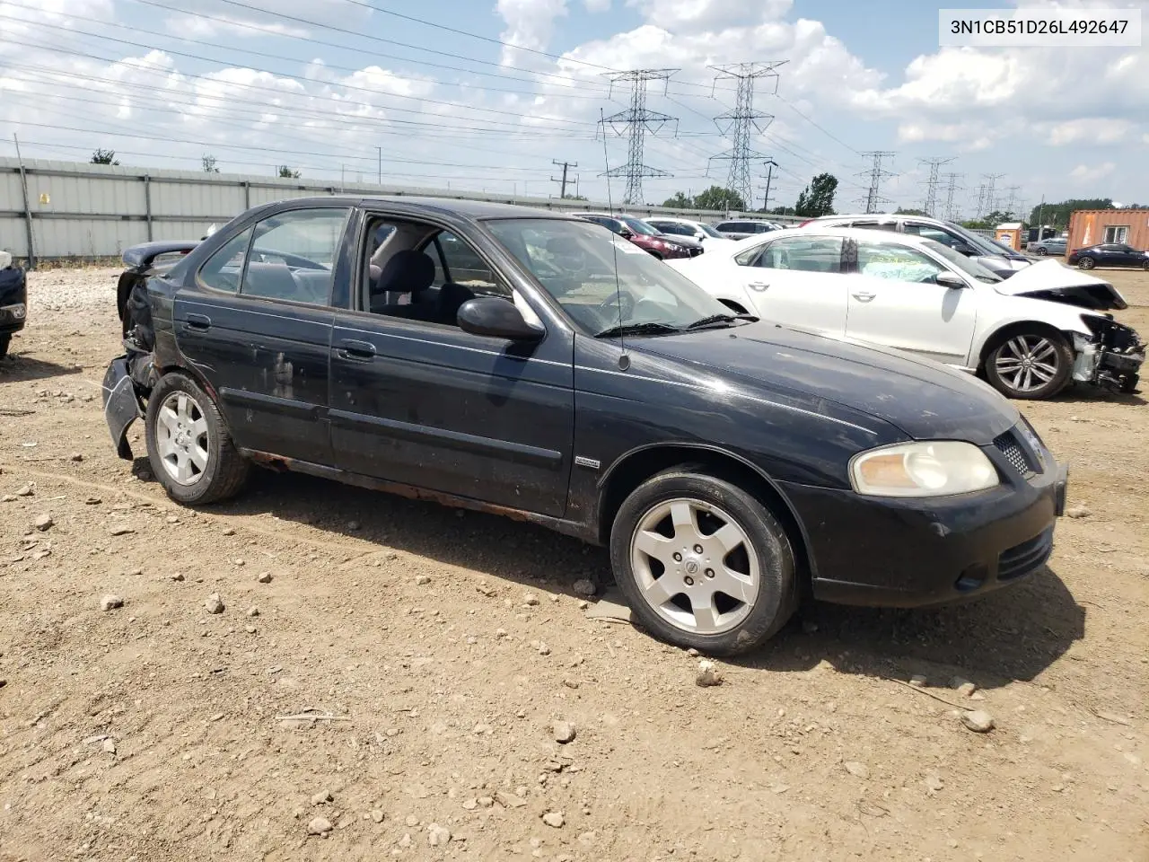 2006 Nissan Sentra 1.8 VIN: 3N1CB51D26L492647 Lot: 62838375