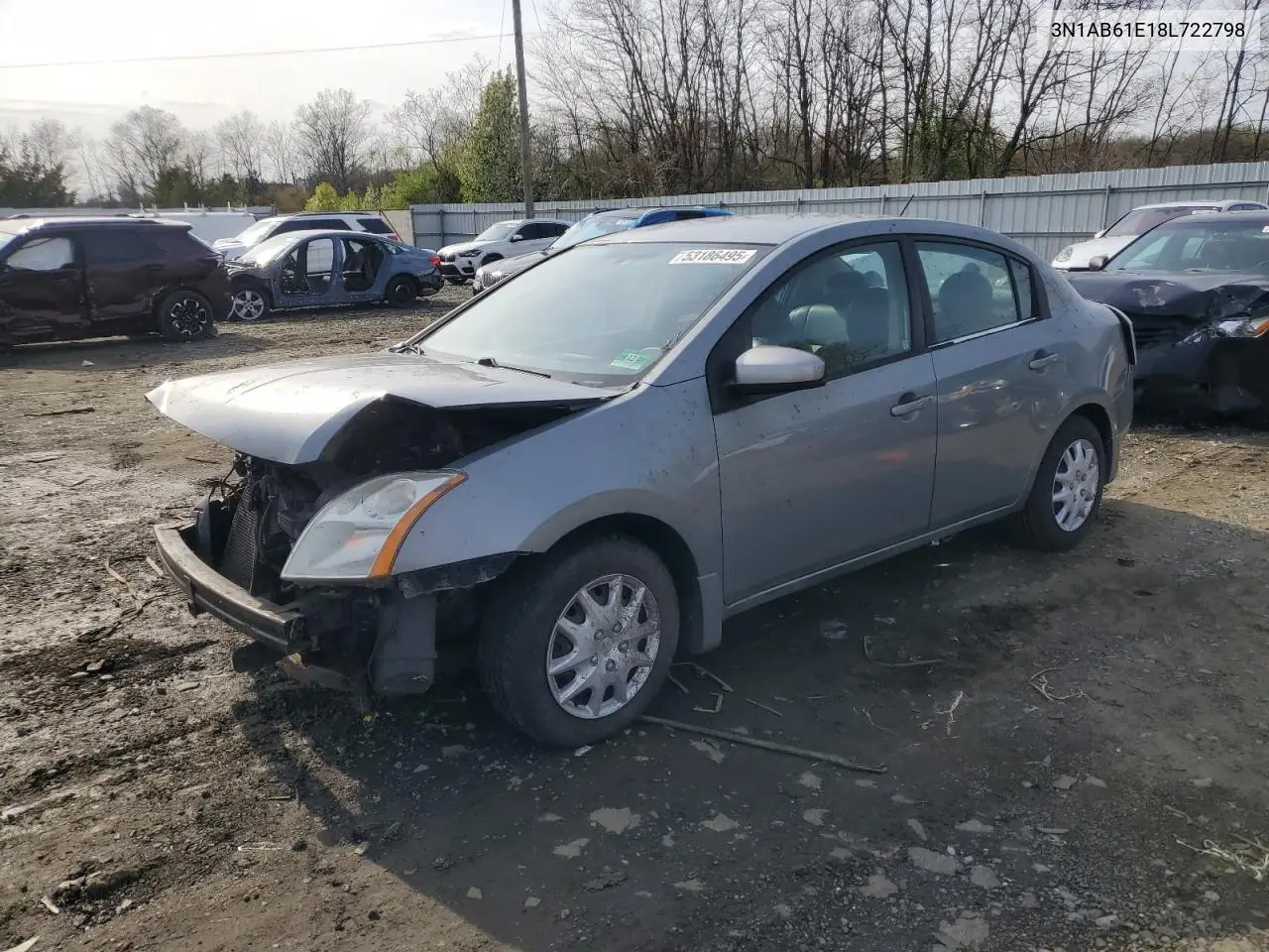 2008 Nissan Sentra 2.0 VIN: 3N1AB61E18L722798 Lot: 53186495