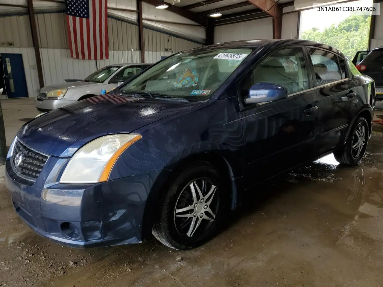 2008 Nissan Sentra 2.0 VIN: 3N1AB61E38L747606 Lot: 61903675
