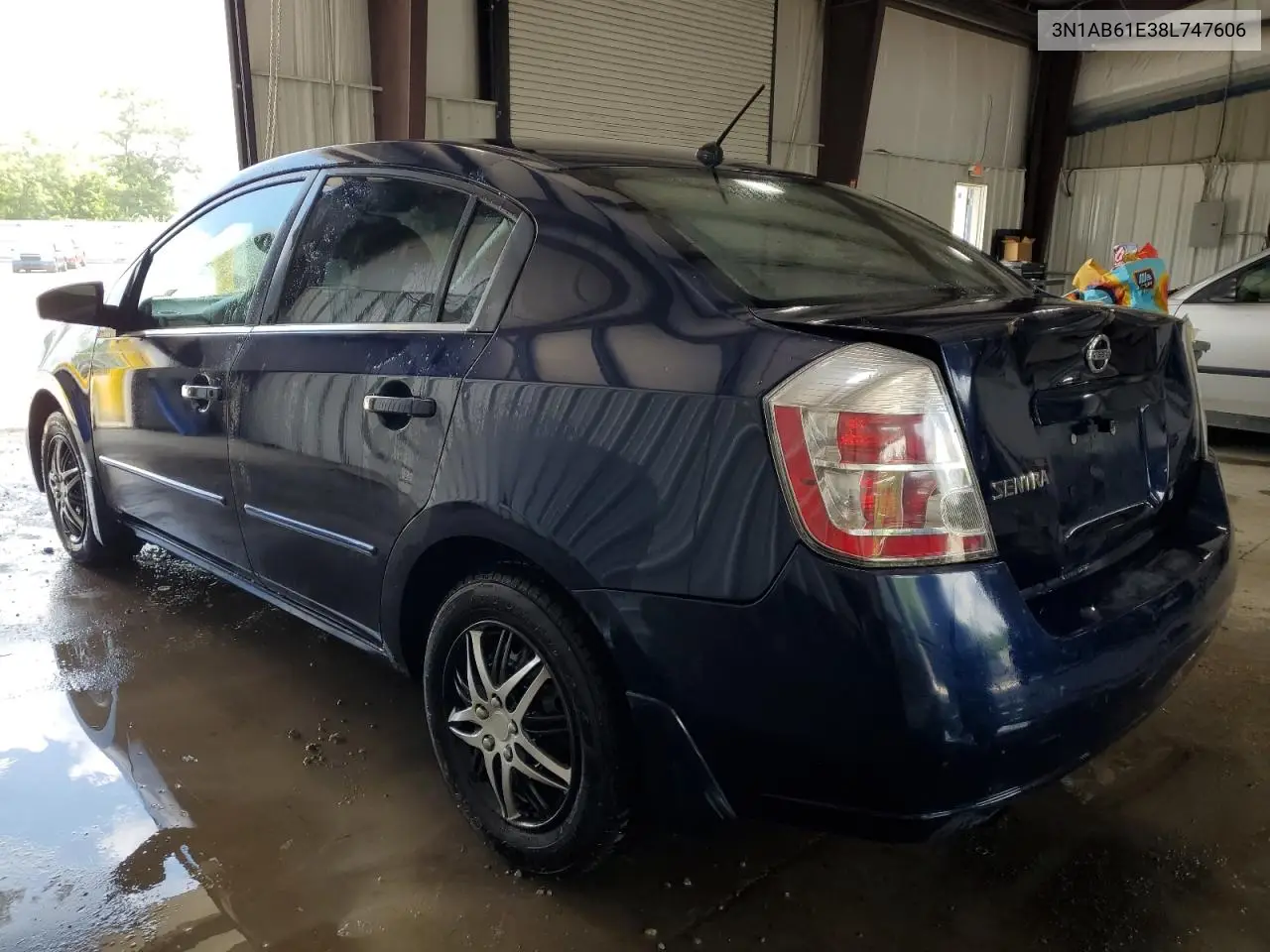 2008 Nissan Sentra 2.0 VIN: 3N1AB61E38L747606 Lot: 61903675