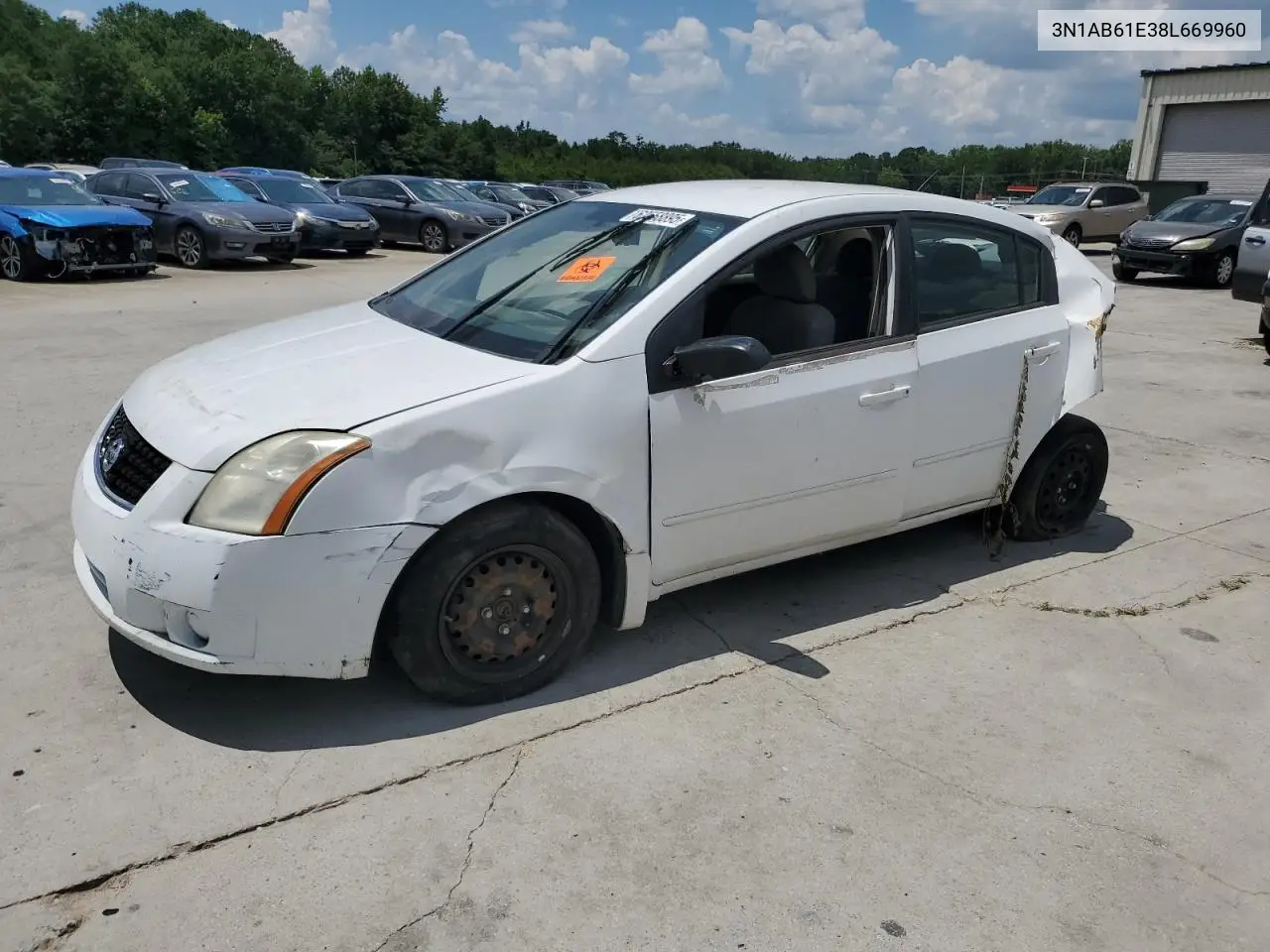2008 Nissan Sentra 2.0 VIN: 3N1AB61E38L669960 Lot: 62558895