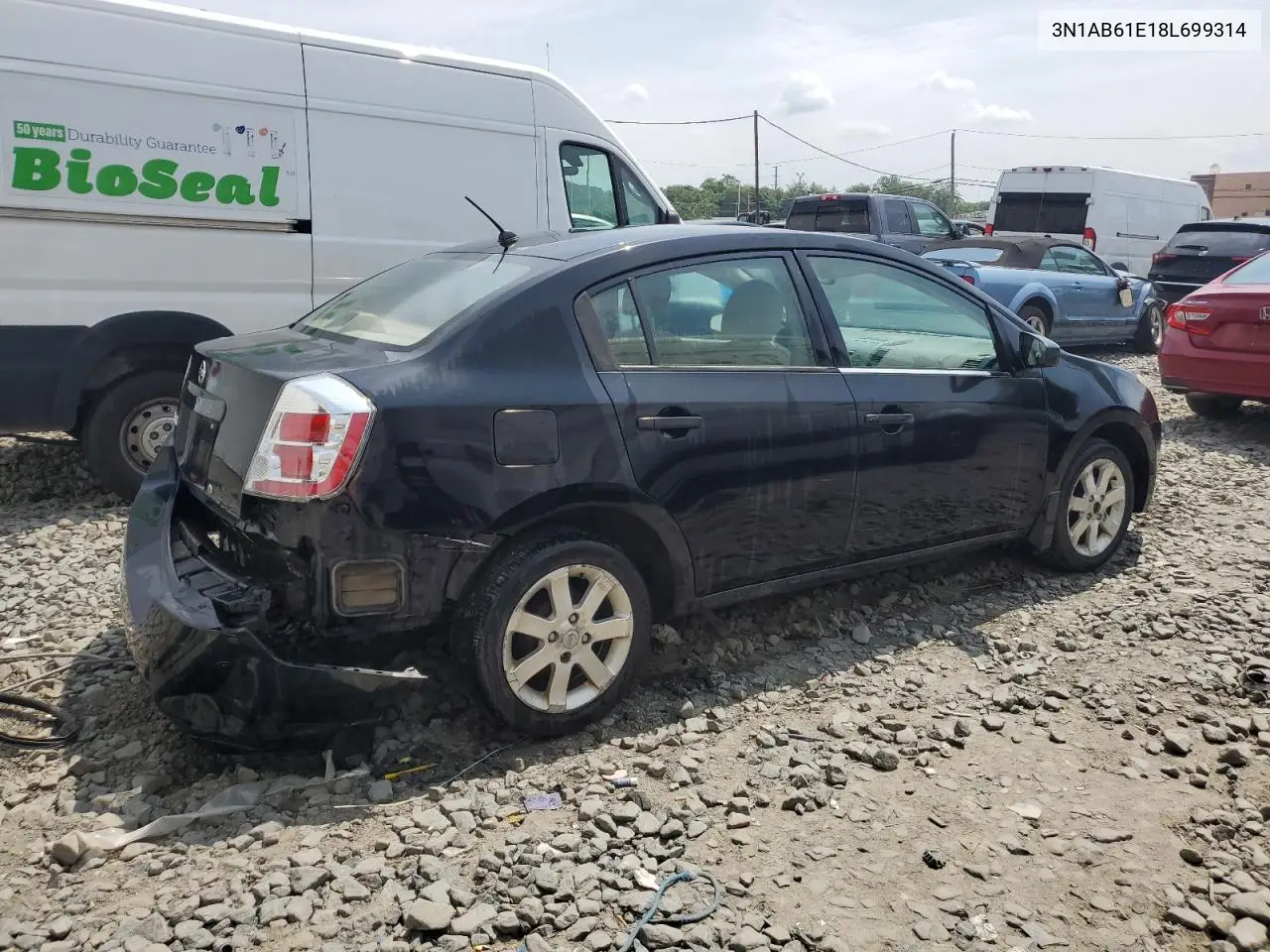2008 Nissan Sentra 2.0 VIN: 3N1AB61E18L699314 Lot: 62809975