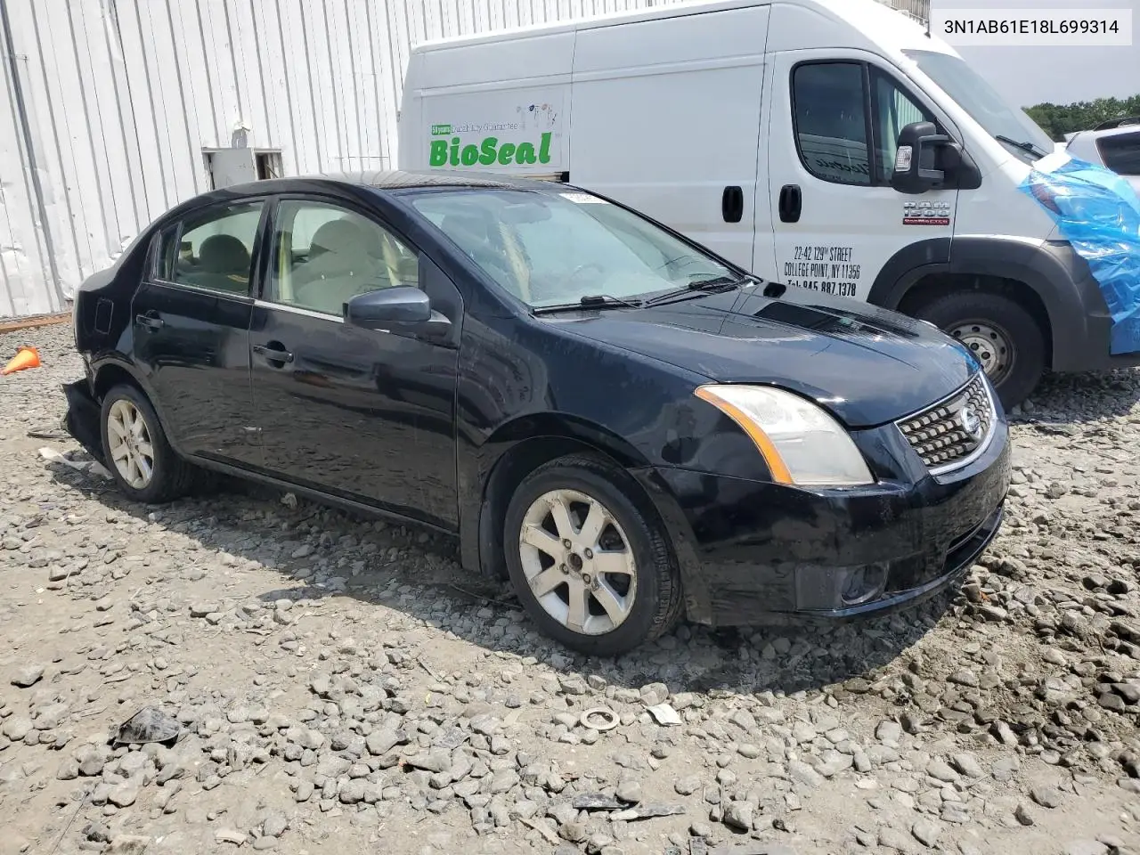 2008 Nissan Sentra 2.0 VIN: 3N1AB61E18L699314 Lot: 62809975