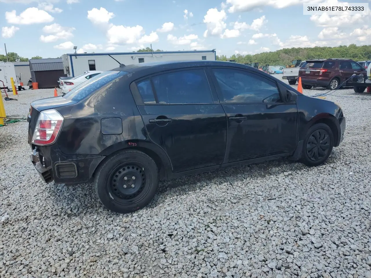 2008 Nissan Sentra 2.0 VIN: 3N1AB61E78L743333 Lot: 62894105