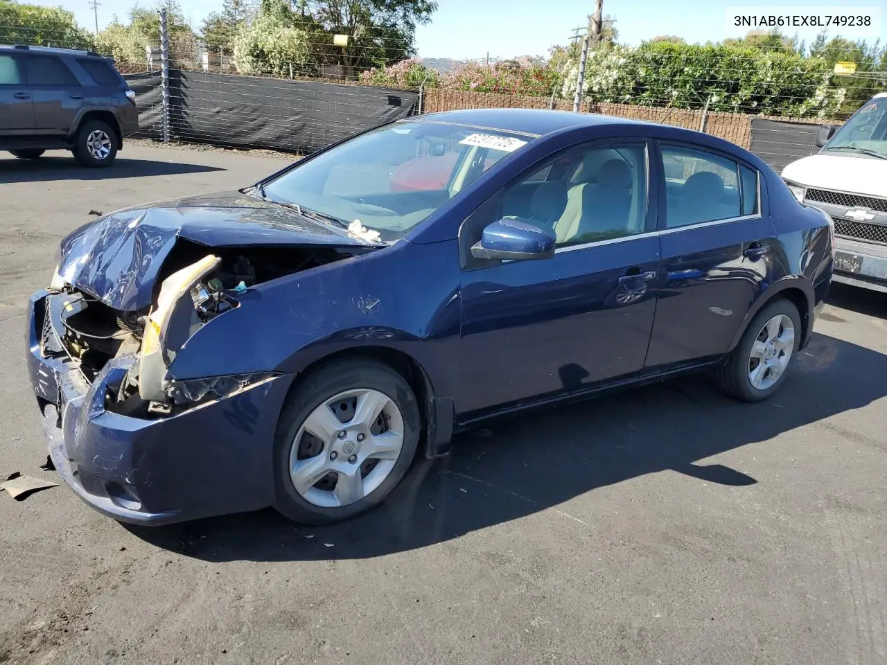 2008 Nissan Sentra 2.0 VIN: 3N1AB61EX8L749238 Lot: 62917725