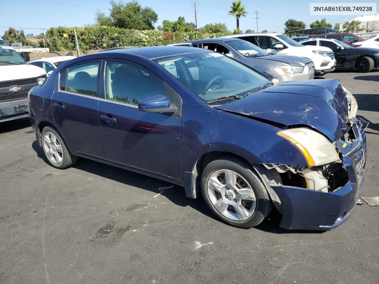 2008 Nissan Sentra 2.0 VIN: 3N1AB61EX8L749238 Lot: 62917725