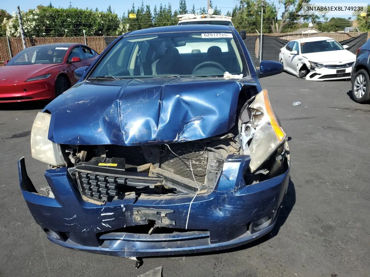 2008 Nissan Sentra 2.0 VIN: 3N1AB61EX8L749238 Lot: 62917725