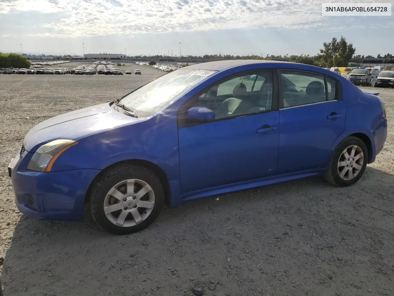2011 Nissan Sentra 2.0 VIN: 3N1AB6AP0BL654728 Lot: 63077395