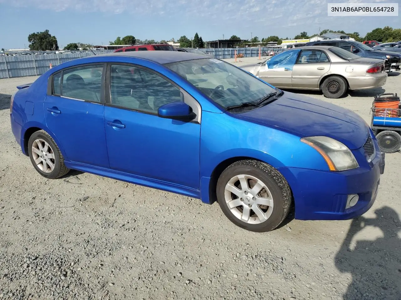 2011 Nissan Sentra 2.0 VIN: 3N1AB6AP0BL654728 Lot: 63077395